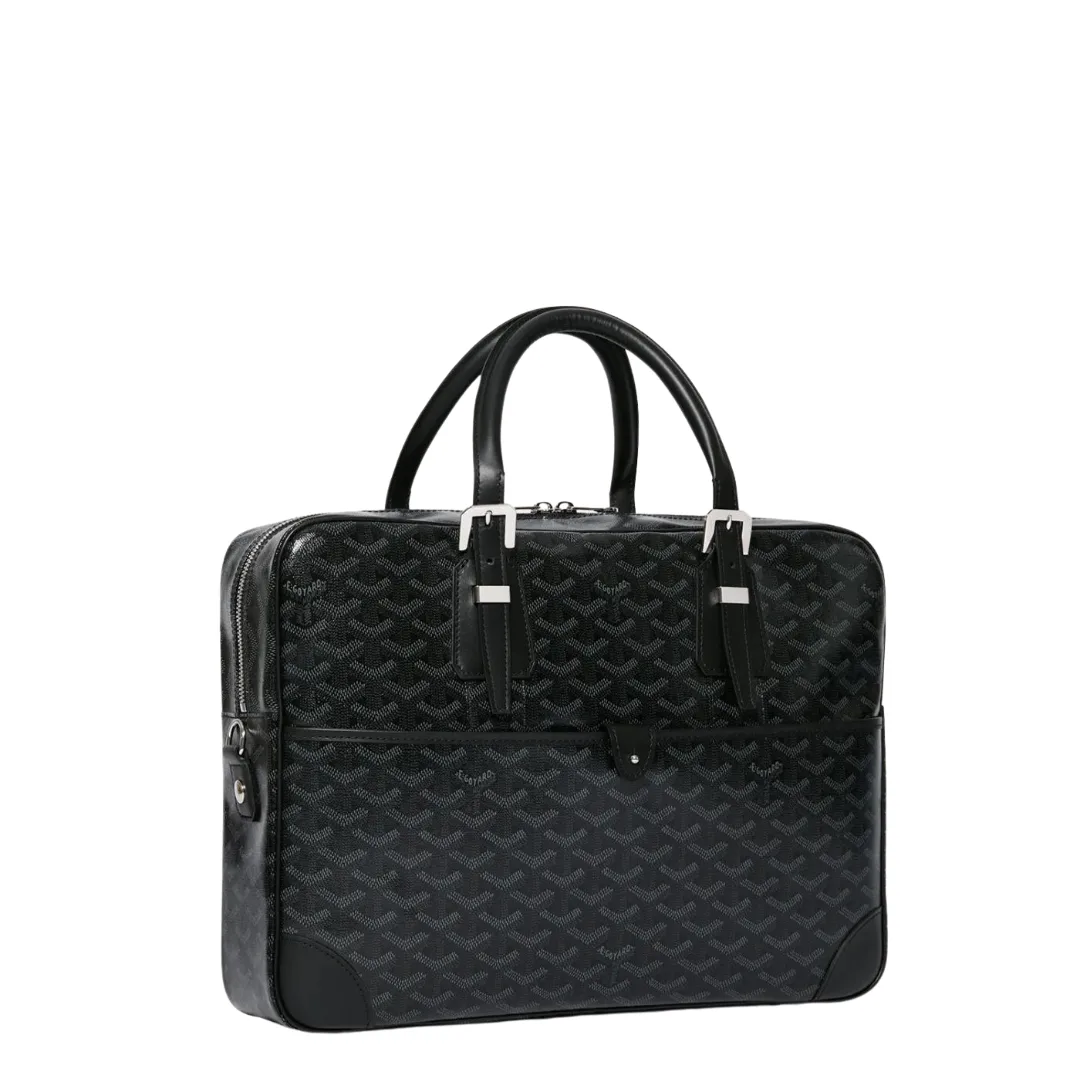 Goyard Ambassade MM Document Case Jet Black