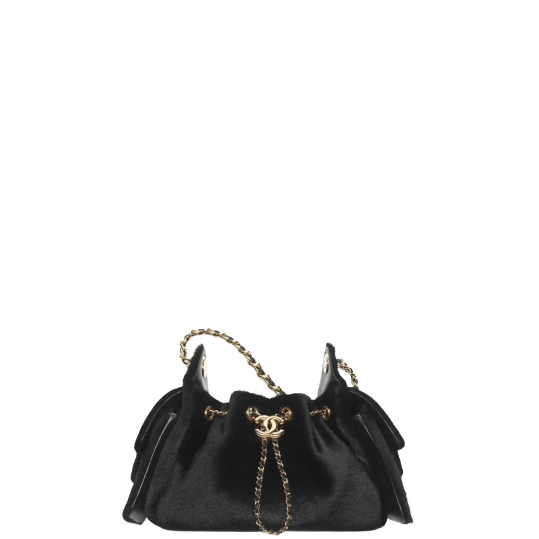 Chanel 25 Mini · Lambskin, Black