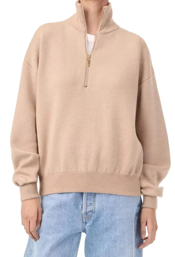Chanel Sweater Wool Silk Beige