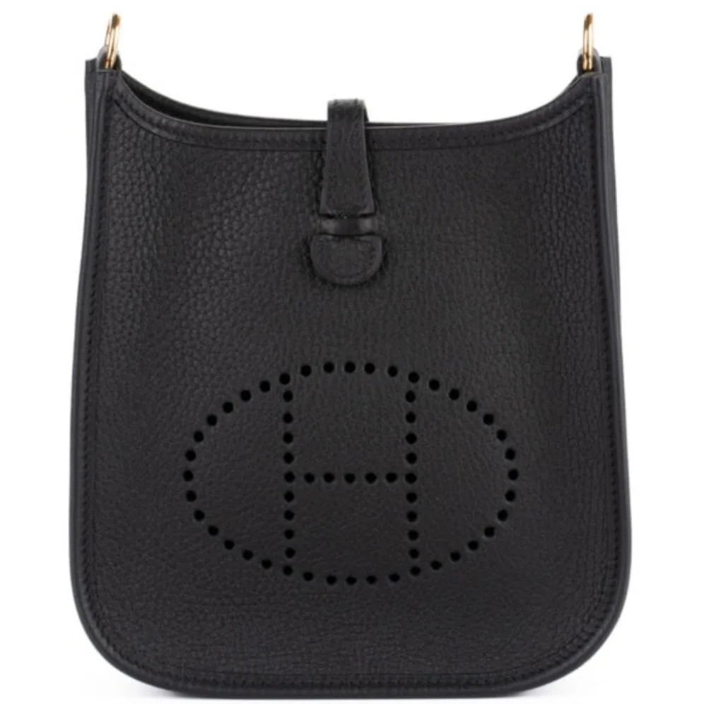 Hermès Mini Evelyne Noir Gold Hardware 2024