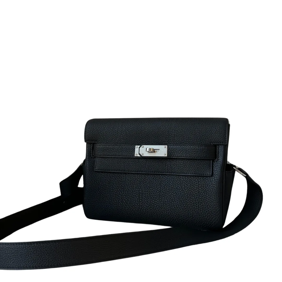Hermès Kelly Messenger PM Noir Togo Palladium Hardware