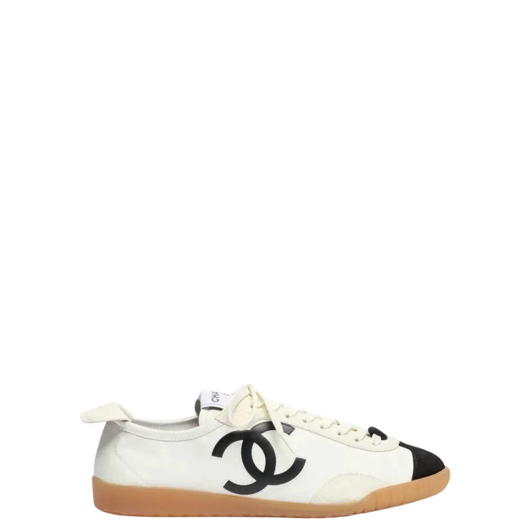 Chanel Calfskin & Embossed Suede Calfskin Trainers